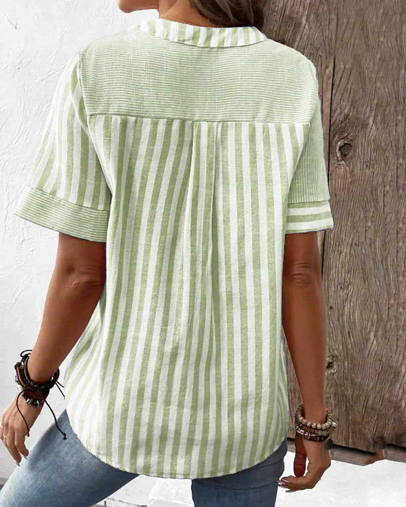 Lena | Elegant stribet bluse