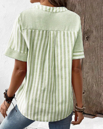 Lena | Elegant stribet bluse