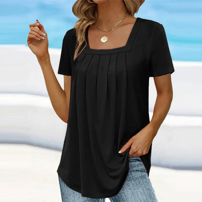 Lena | Plisseret bluse