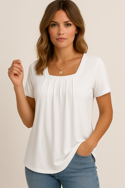 Lena | Plisseret bluse