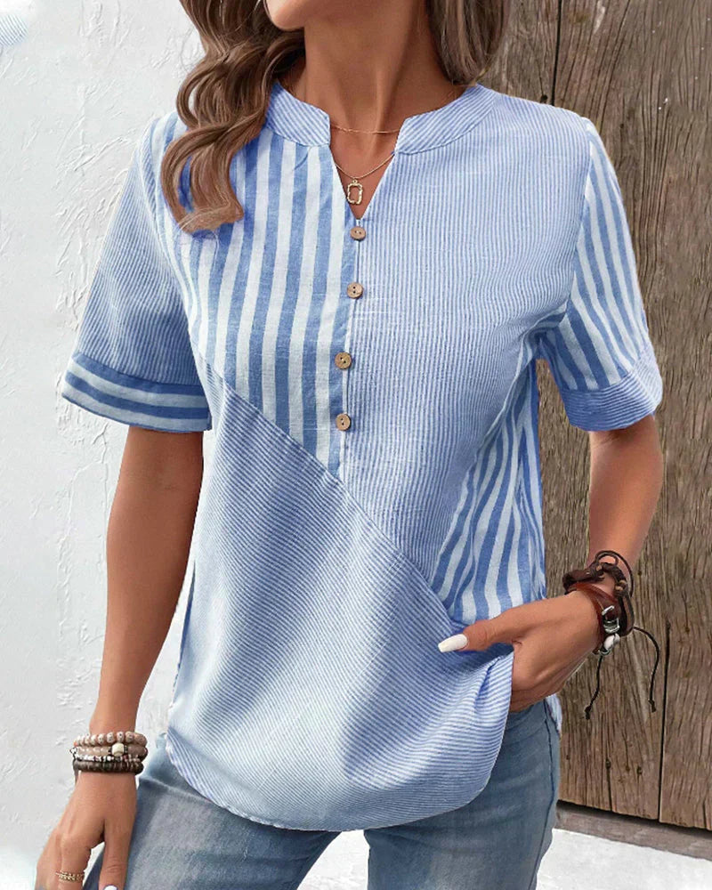 Lena | Elegant stribet bluse