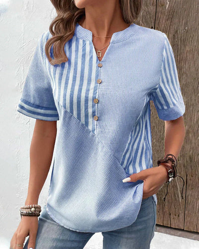 Lena | Elegant stribet bluse