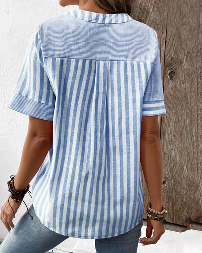 Lena | Elegant stribet bluse