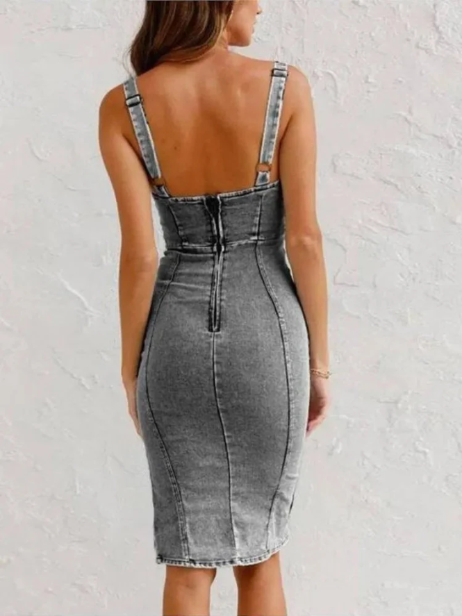 Lena | Denimkjole med justerbare stropper